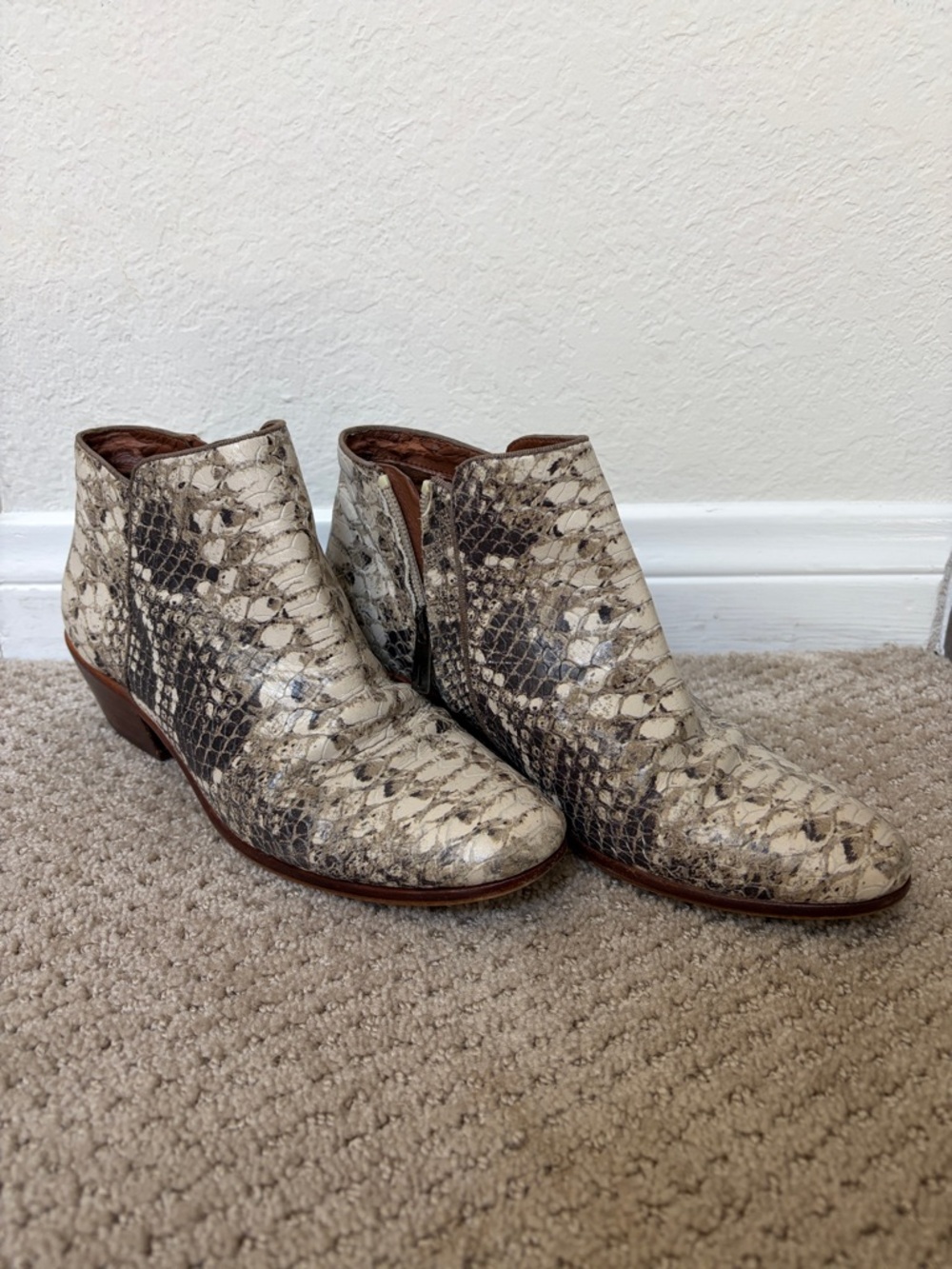 Same Edelman Snake Skin Bootie